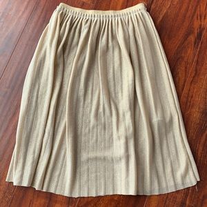 Zara gold pleated sparkle skirt
